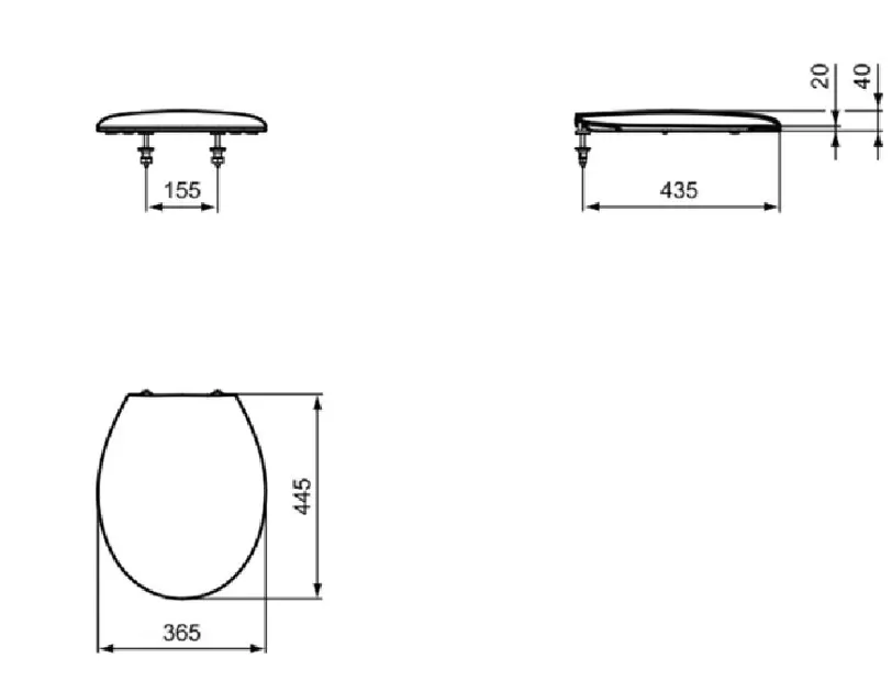 Ideal Standard - Alpha - WC-ülőke - W303801 – 3. kép