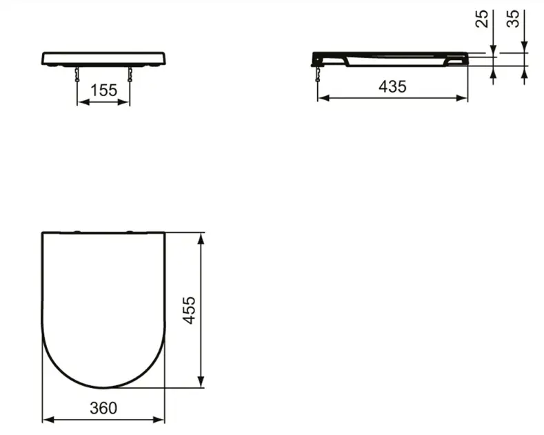 Ideal Standard - Blend - WC-ülőke - T376101 – 2. kép
