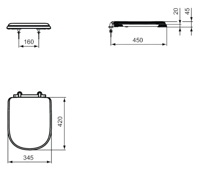 Ideal Standard - Calla - WC-ülőke - T627801 – 2. kép