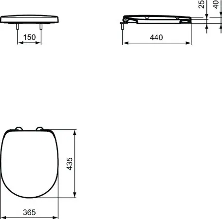 Ideal Standard - Connect Freedom - WC-ülőke - E824401 – 2. kép