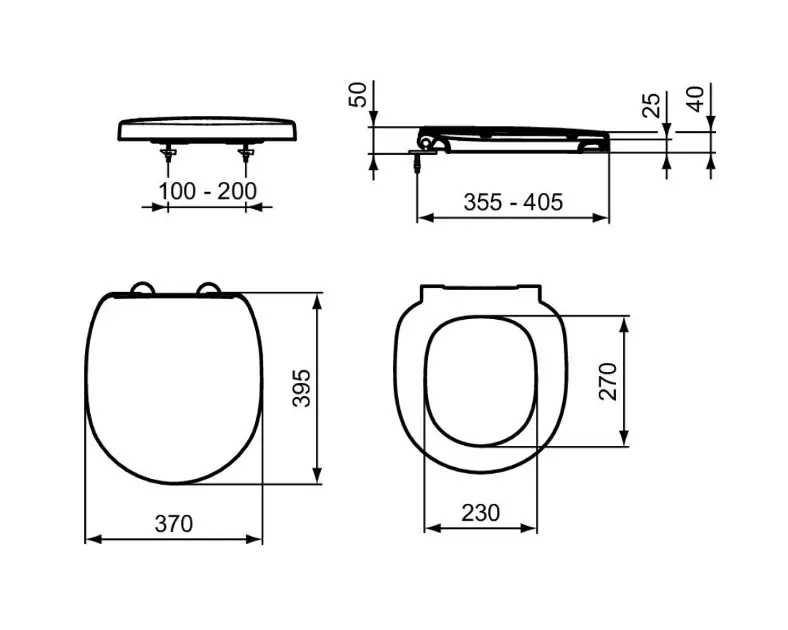 Ideal Standard - Connect Space - WC-ülőke - E129101 – 2. kép