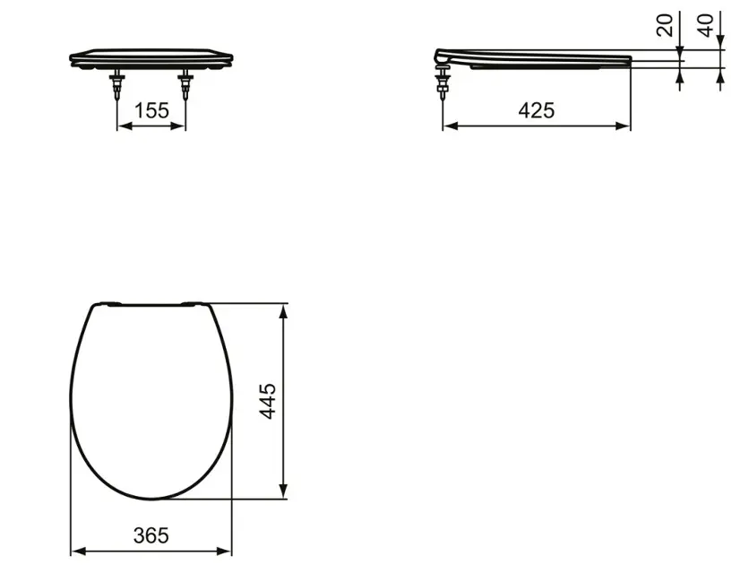 Ideal Standard - Eurovit - WC-ülőke - E131701 – 2. kép