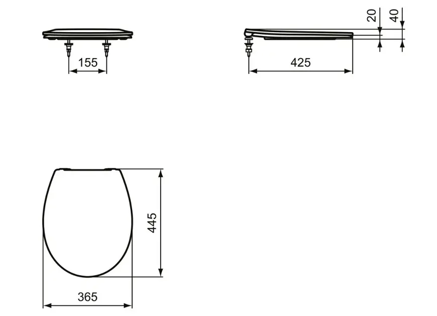 Ideal Standard - Eurovit - WC-ülőke - E131801 – 2. kép