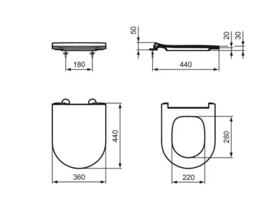 Ideal Standard - La Dolce Vita - WC-ülőke - E266701 – 2. kép