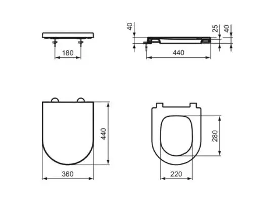 Ideal Standard - La Dolce Vita - WC-ülőke - E330401 – 2. kép