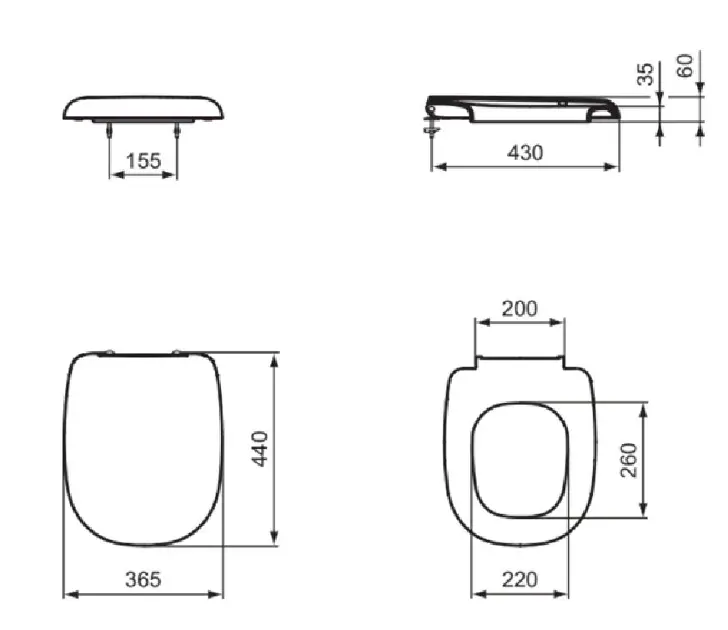 Ideal Standard - Tesi - WC-ülőke - T663001 – 2. kép