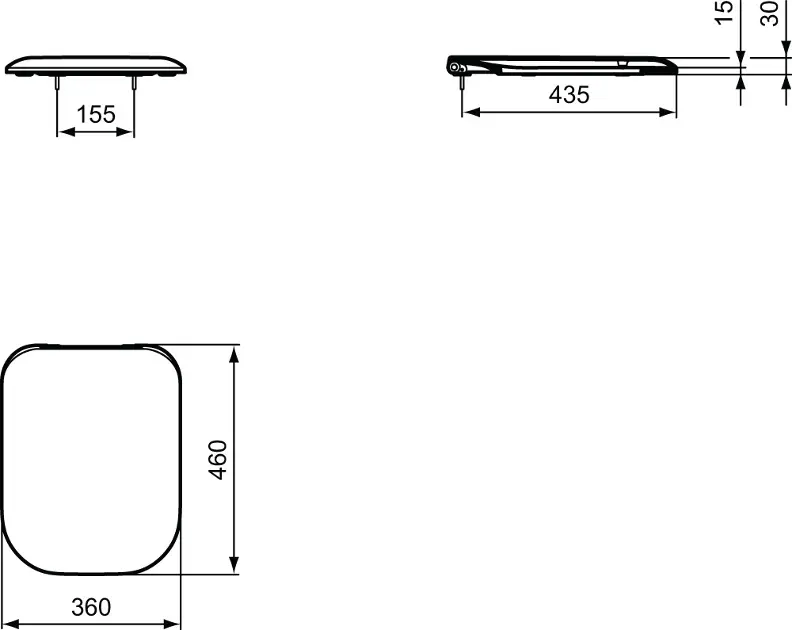 Ideal Standard - Tonic II - WC-ülőke - K706501 – 2. kép