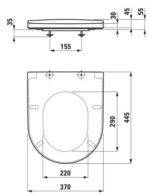 Laufen - Cleanet Navia - WC-ülőke - H8916010000001 – 2. kép