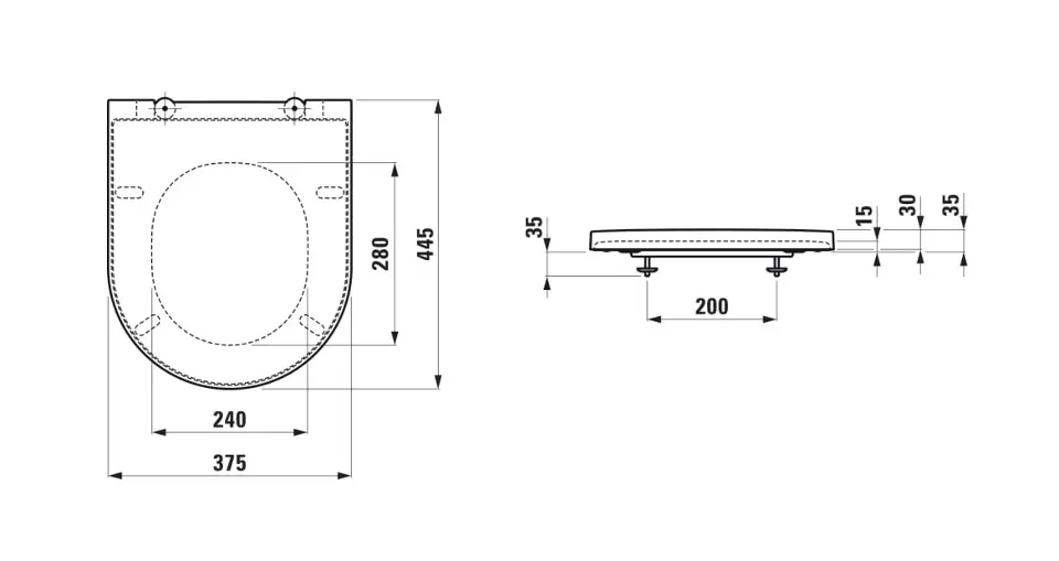 Laufen - Kartell - WC-ülőke - H8913337580001 – 2. kép