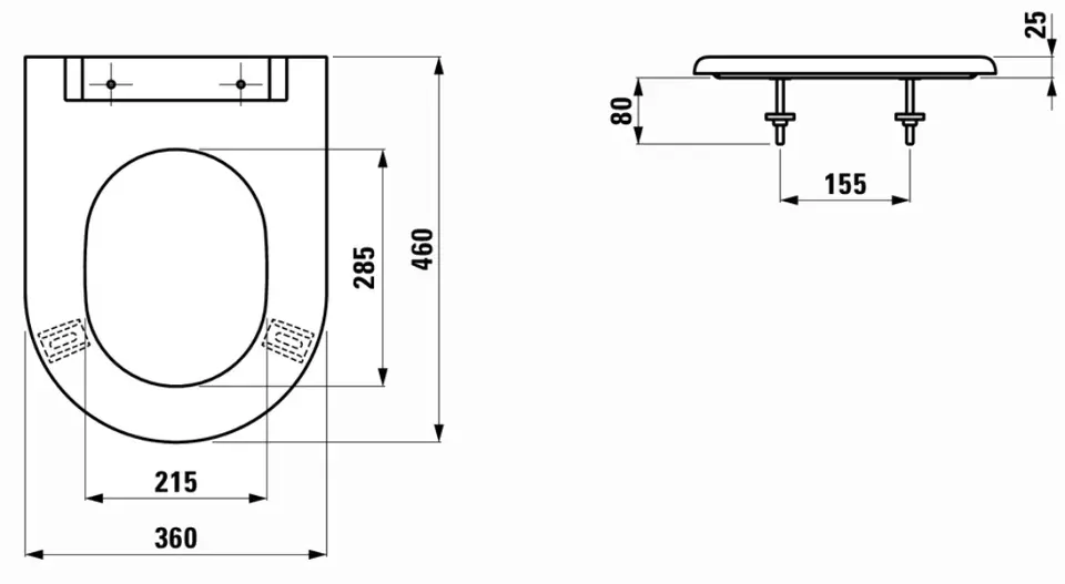 Laufen - Libertyline - WC-ülőke - H8914700000001 – 2. kép