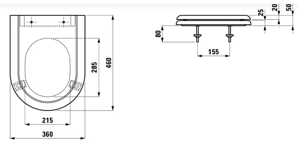 Laufen - Libertyline - WC-ülőke - H8924700000001 – 2. kép