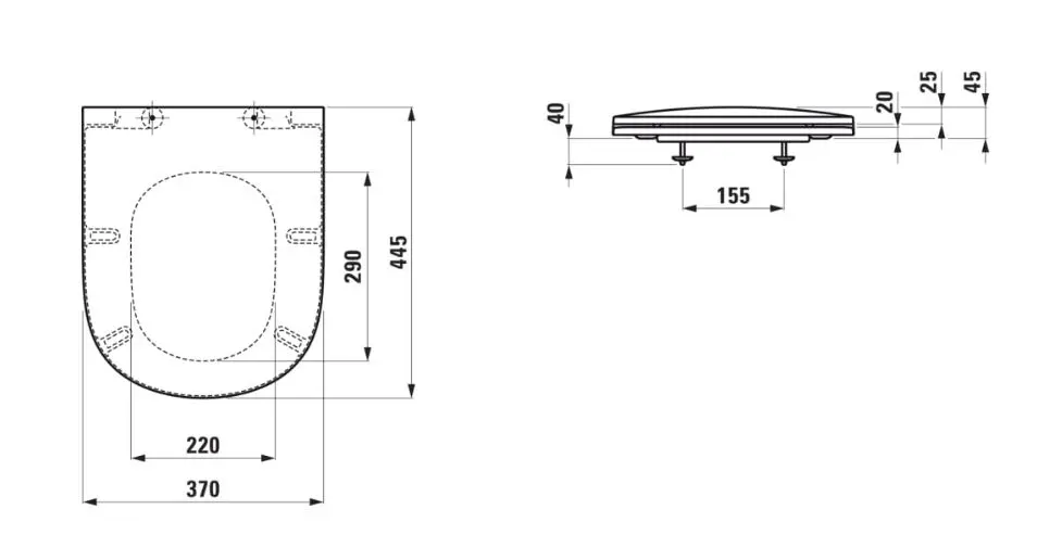 Laufen - Lua - WC-ülőke - H8910830000001 – 2. kép