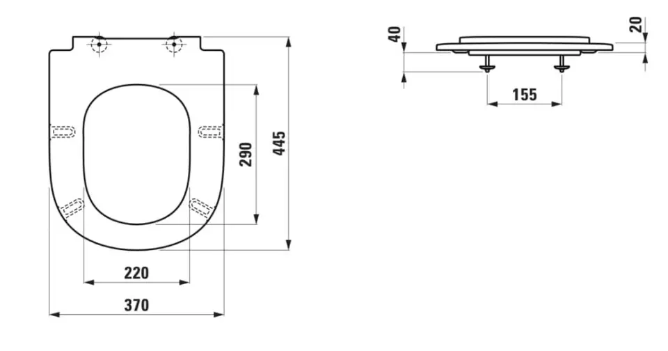 Laufen - Lua - WC-ülőke - H8910840000001 – 2. kép