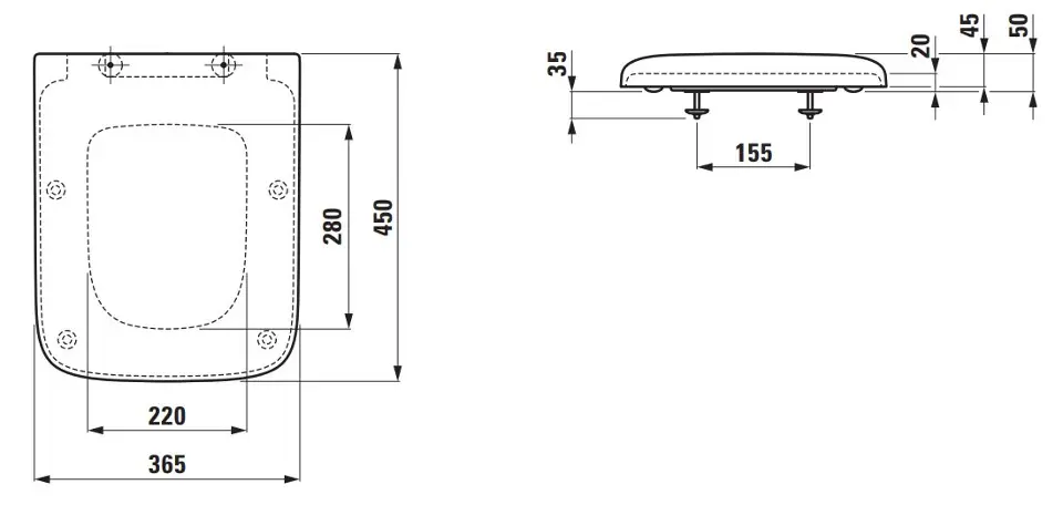 Laufen - Palace - WC-ülőke - H8917013000001 – 2. kép