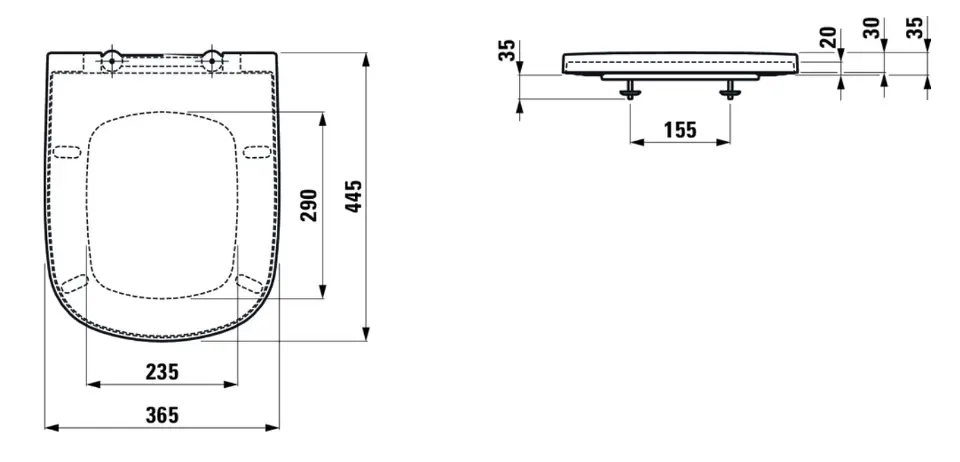 Laufen - Palomba Collection - WC-ülőke - H8918020000001 – 2. kép