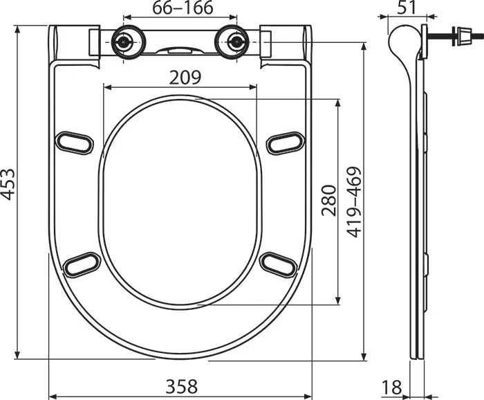 Ravak - Chrome - WC-ülőke - X01550 – 2. kép