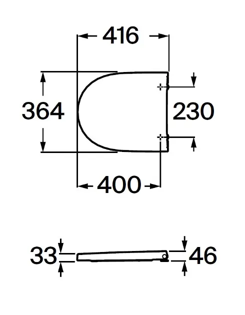 Roca - Meridian - WC-ülőke - A8012AC00B – 2. kép