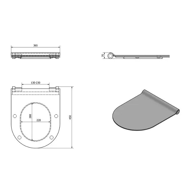 Sapho - GSI Norm/Pura - WC-ülőke - MS86CSN11 – 2. kép