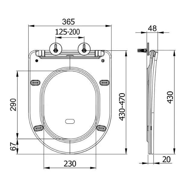 Sapho - Paco - WC-ülőke - PCS1012B – 2. kép