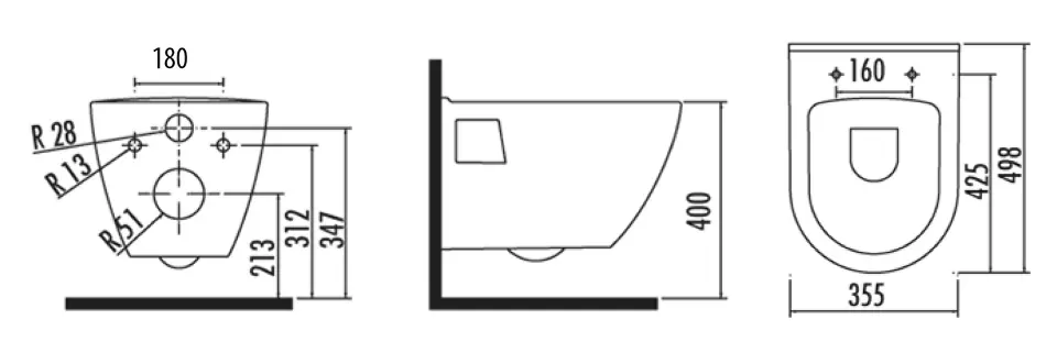 Aqualine - Nera - WC - NS952 – 2. kép