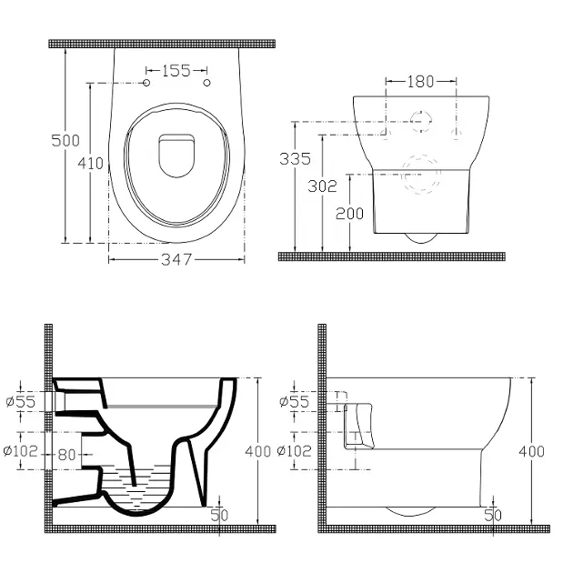 Aqualine - Sanitary ceramics - WC - 10AB02002 – 2. kép