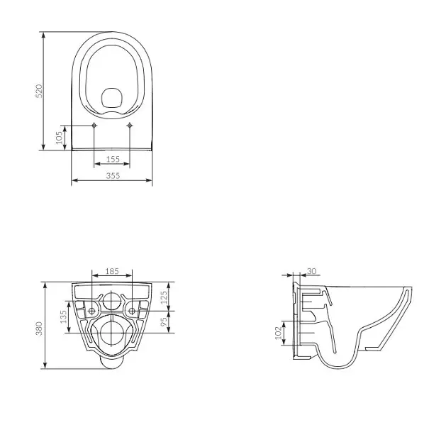 Cersanit - Crea - WC - S701-212 – 2. kép