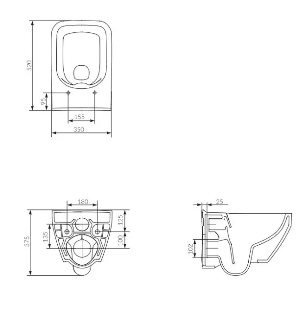 Cersanit - Crea - WC - S701-213 – 2. kép