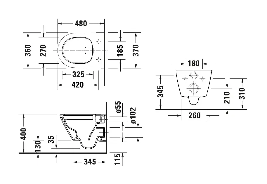 Duravit - D-Neo - WC - 258809AD00 – 2. kép