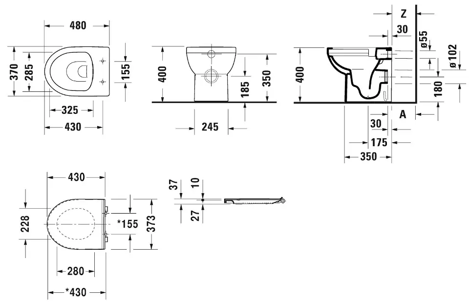 Duravit - DuraStyle Basic - WC - 41840900A1 – 2. kép