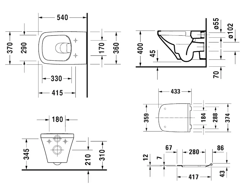 Duravit - DuraStyle - WC - 45510900A11 – 2. kép