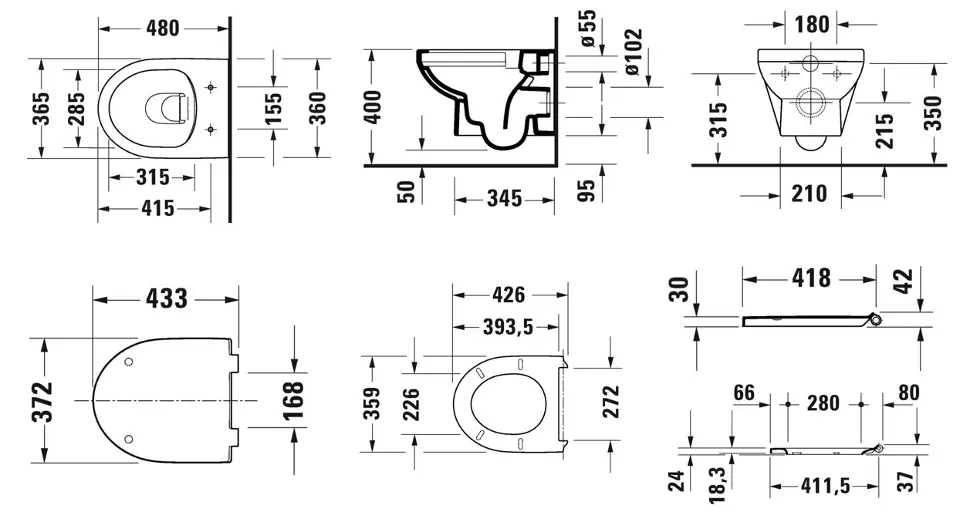 Duravit - Duravit No.1 - WC - 45750900A1 – 2. kép