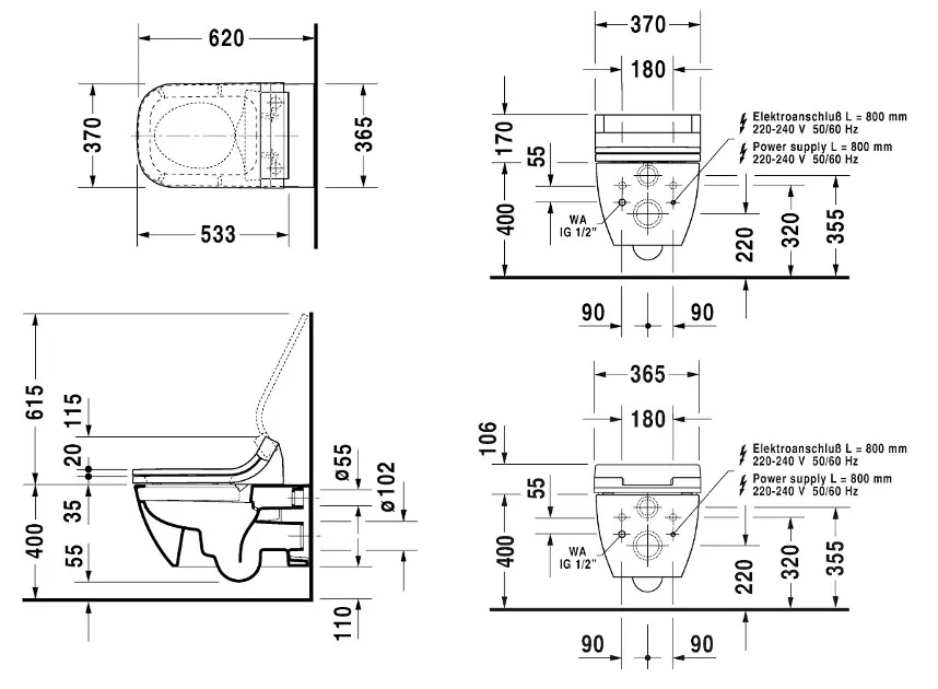 Duravit - Happy D.2 - WC - 2550590000 – 2. kép