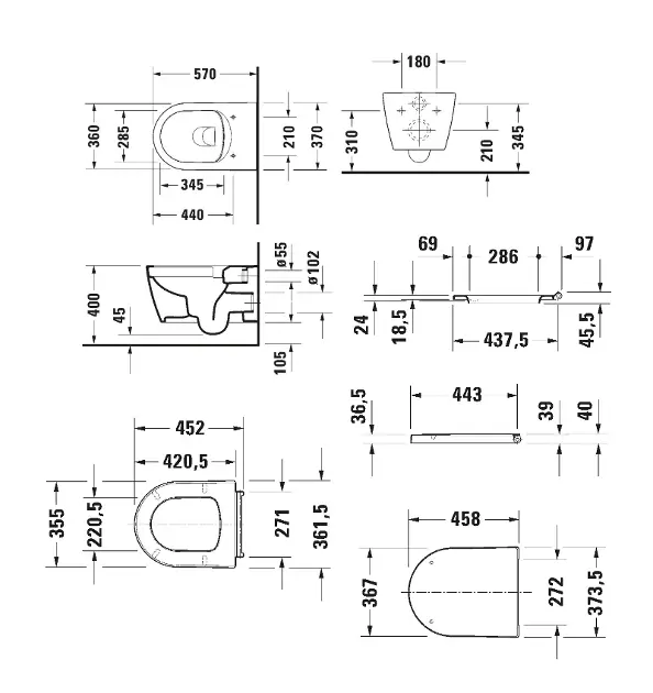 Duravit - ME by Starck - WC - 452909AAA1 – 2. kép