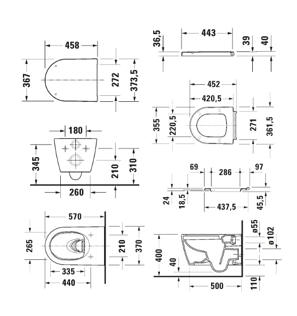Duravit - ME by Starck - WC - 457909AAA1 – 2. kép