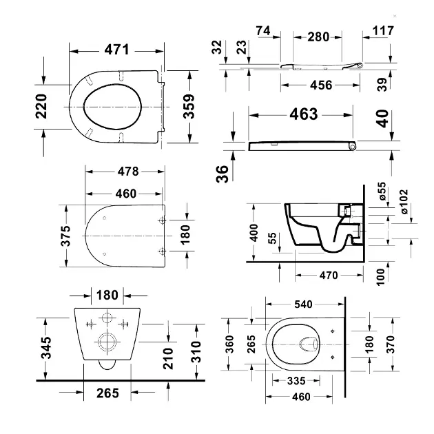 Duravit - ME by Starck - WC - 490709ACA1 – 2. kép