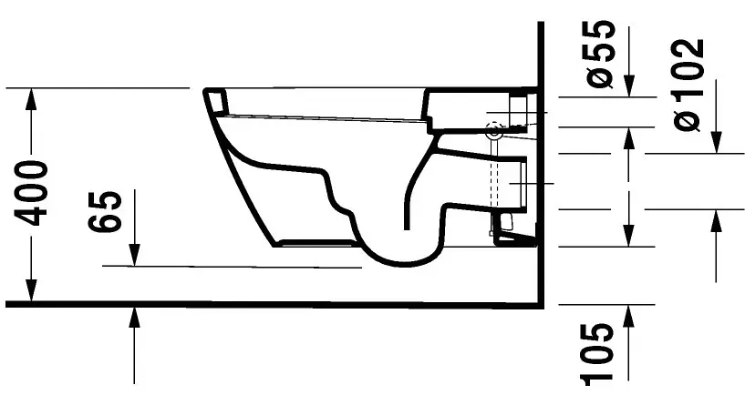 Duravit - Starck 2 - WC - 2533590000 – 3. kép