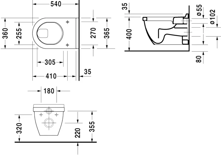Duravit - Starck 3 - WC - 2201090000 – 2. kép