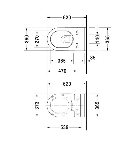 Duravit - Starck 3 - WC - 22265900001 – 3. kép