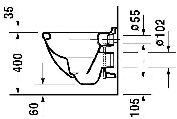Duravit - Starck 3 - WC - 22270900001 – 3. kép