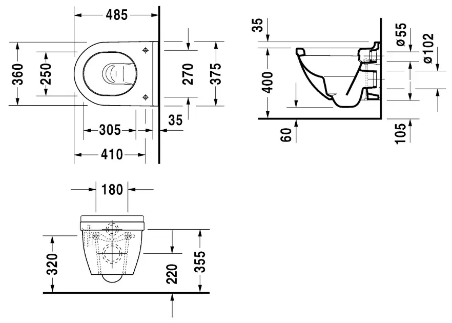 Duravit - Starck 3 - WC - 2227092000 – 2. kép