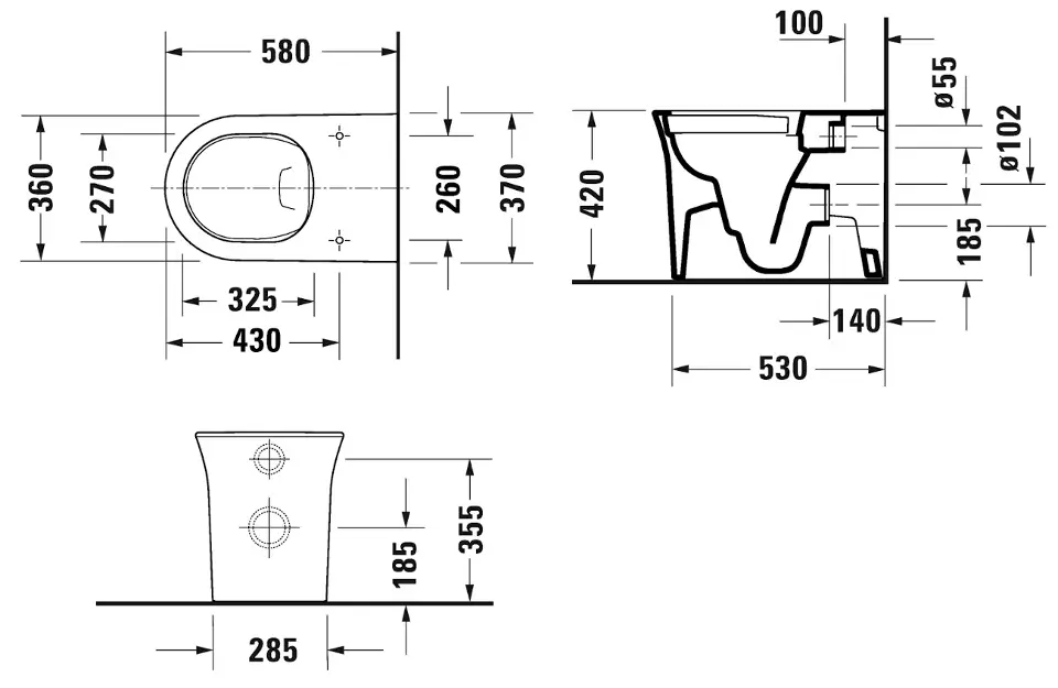 Duravit - White Tulip - WC - 2001092000 – 2. kép