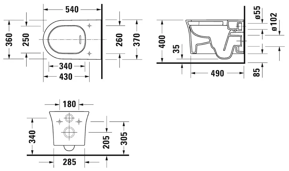 Duravit - White Tulip - WC - 2576092000 – 2. kép