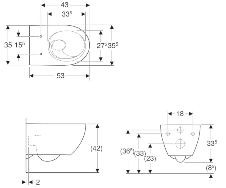 Geberit - Acanto - WC - 502.717.00.1 – 2. kép