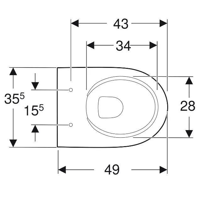 Geberit - Selnova Compact - WC - 500.377.01.2 – 2. kép