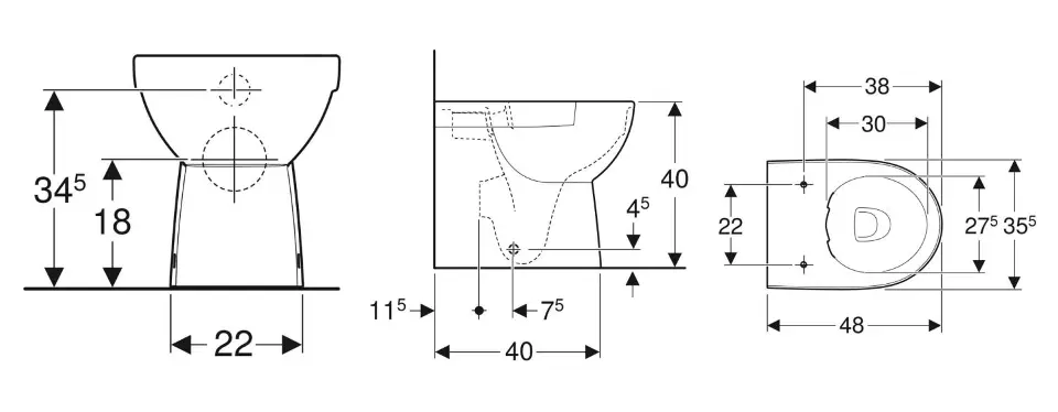 Geberit - Selnova Compact - WC - 500.394.01.7 – 2. kép