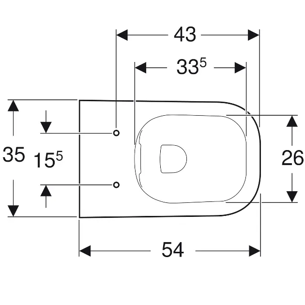 Geberit - Selnova Square - WC - 501.546.01.1 – 2. kép