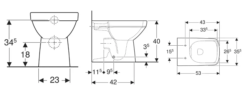 Geberit - Selnova Square - WC - 501.564.01.7 – 2. kép