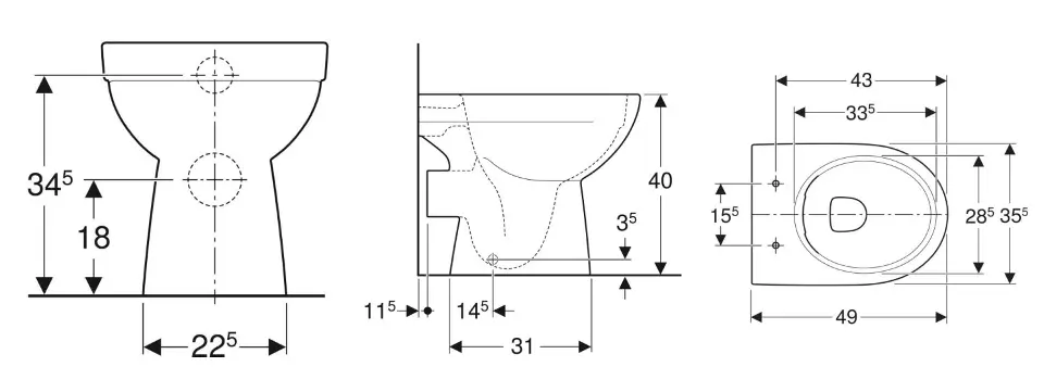 Geberit - Selnova - WC - 500.480.01.7 – 2. kép