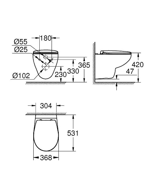 Grohe - Bau Ceramic - WC - 39351000 – 2. kép