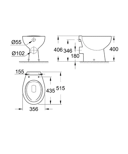 Grohe - Bau Ceramic - WC - 39430000 – 2. kép